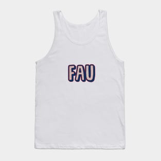 FAU glitter lettering Tank Top